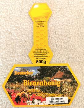 Etiketten Sommerblütenhonig für 500g Gläser